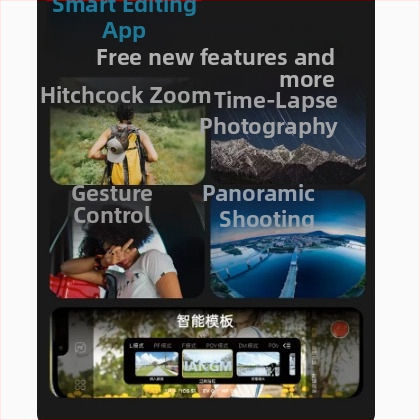 Aochuan XE okostelefon stabilizátor, háromtengelyes kézi stabilizáló, kompatibilis a GoPro MAX-szal, 0,6 kg, függőleges 345°, vízszintes 310°