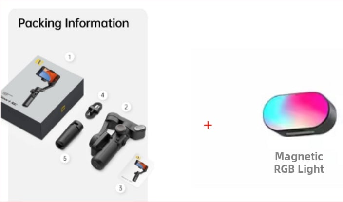 Aochuan XE okostelefon stabilizátor, háromtengelyes kézi stabilizáló, kompatibilis a GoPro MAX-szal, 0,6 kg, függőleges 345°, vízszintes 310°