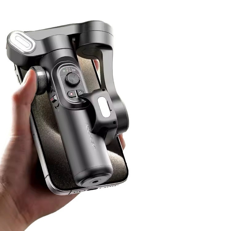 Aochuan XE okostelefon stabilizátor, háromtengelyes kézi stabilizáló, kompatibilis a GoPro MAX-szal, 0,6 kg, függőleges 345°, vízszintes 310°