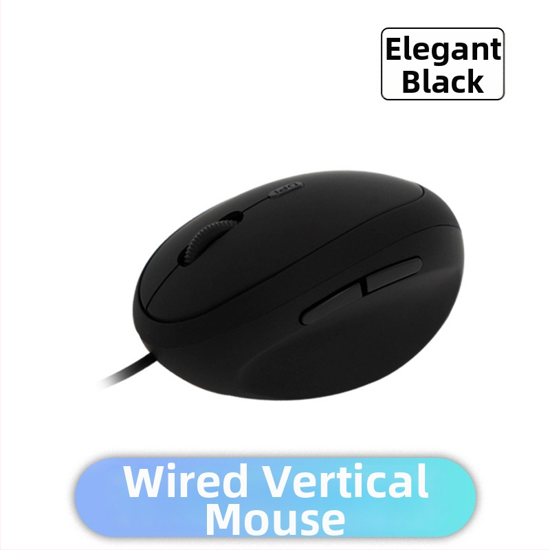 Вертикална ергономична безжична оптична мишка, 1600 DPI, 6 бутона, USB приемник 2,4 GHz, съвместима с лаптоп