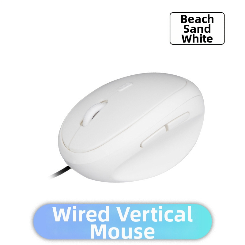 Вертикална ергономична безжична оптична мишка, 1600 DPI, 6 бутона, USB приемник 2,4 GHz, съвместима с лаптоп
