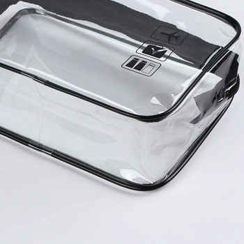 Διάφανη τσάντα καλλυντικών από PVC για ταξίδια, φορητή, αδιάβροχη, με μεγάλη χωρητικότητα