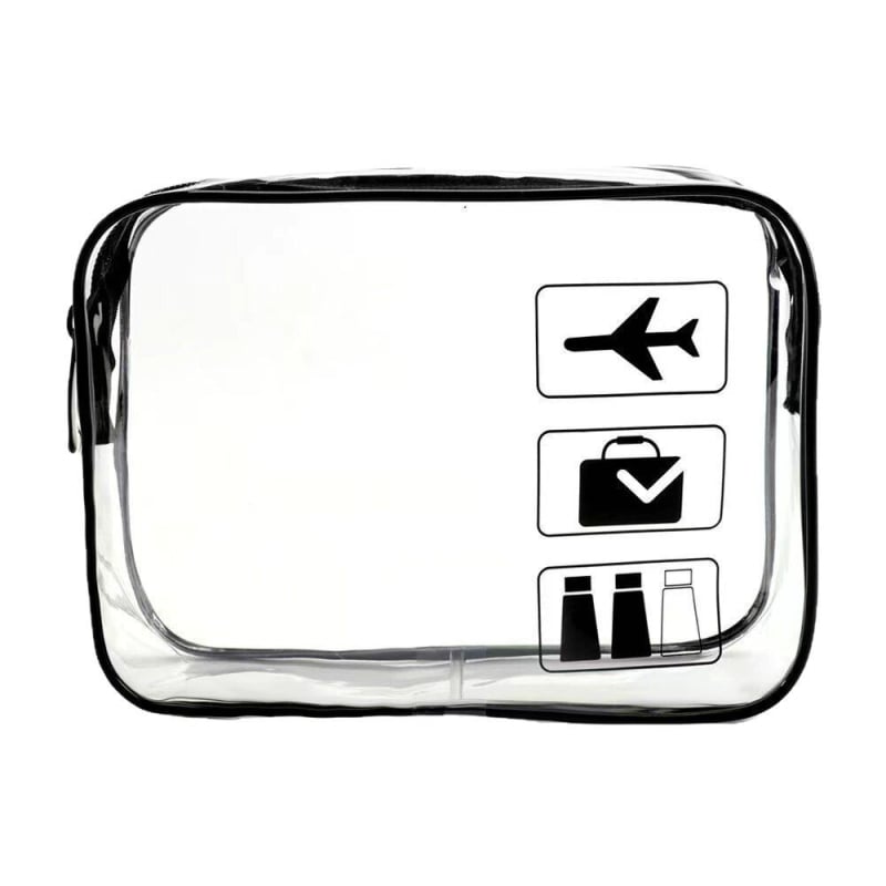 Διάφανη τσάντα καλλυντικών από PVC για ταξίδια, φορητή, αδιάβροχη, με μεγάλη χωρητικότητα