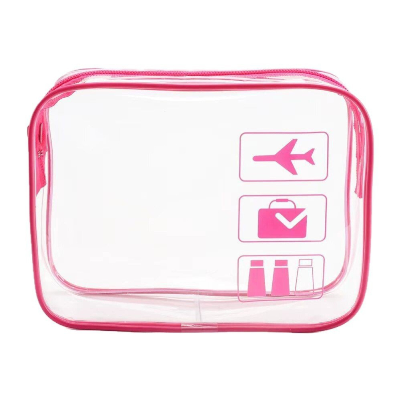 Διάφανη τσάντα καλλυντικών από PVC για ταξίδια, φορητή, αδιάβροχη, με μεγάλη χωρητικότητα