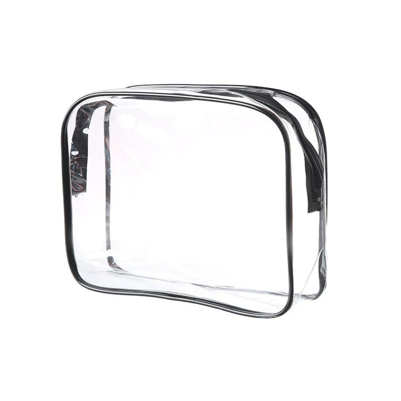 Διάφανη τσάντα καλλυντικών από PVC για ταξίδια, φορητή, αδιάβροχη, με μεγάλη χωρητικότητα