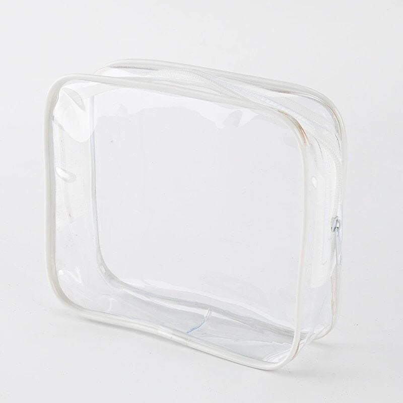 Διάφανη τσάντα καλλυντικών από PVC για ταξίδια, φορητή, αδιάβροχη, με μεγάλη χωρητικότητα