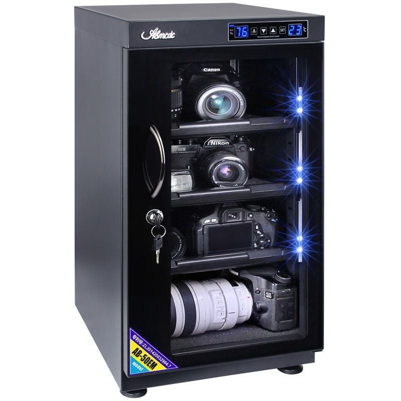 Ηλεκτρονικό κουτί υγρασίας για φακούς DSLR και γραμματόσημα — ντουλάπι ξήρανσης και αφύγρανσης