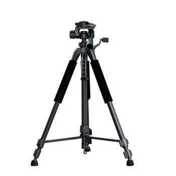 Grindinis stovintis tripodas mobiliam telefonui ir kamerai iš aliuminio lydinio, 3 dalių kojos, 3D gimbal PTZ, greita atleidimo plokštelė, apkrova 2-5 kg