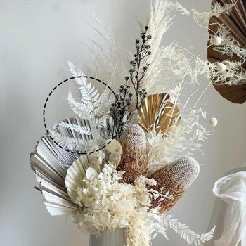 Вечни цветя, алпийска папрат, сухи декоративни листа, комплект 10 бр., реквизит за снимки