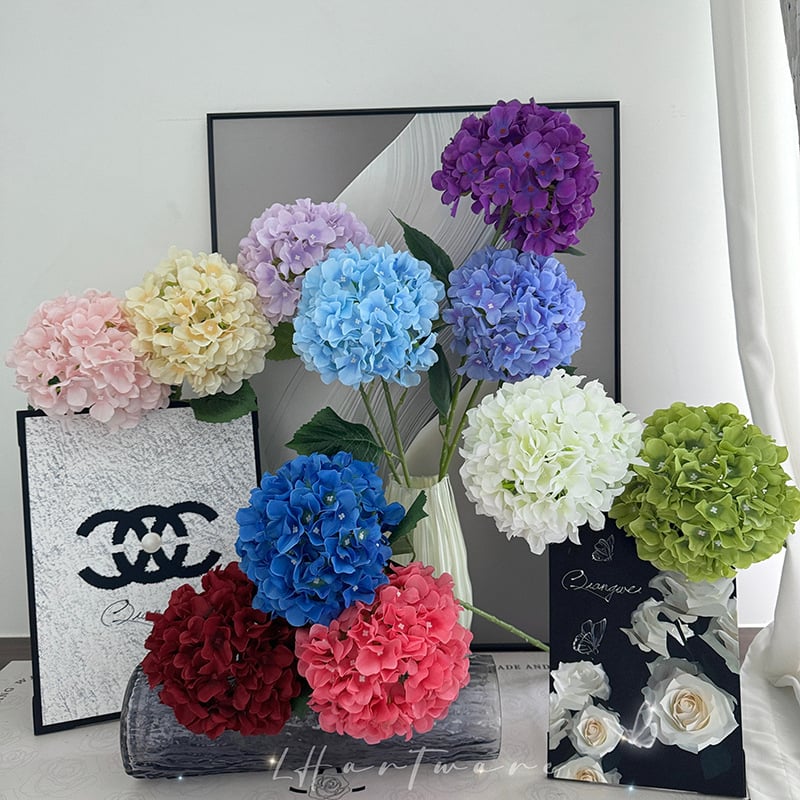 Hortenzija umjetni cvijet, set od 116 komada, PU i svila, stiliziranje i 3D ispis, Brand Tianjin Lihang