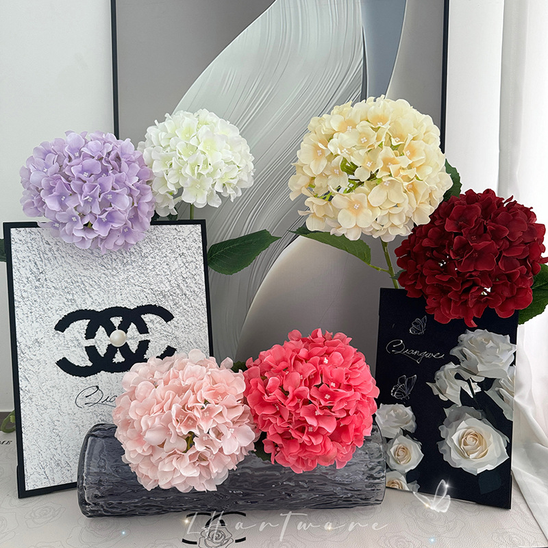 Hortenzija umjetni cvijet, set od 116 komada, PU i svila, stiliziranje i 3D ispis, Brand Tianjin Lihang
