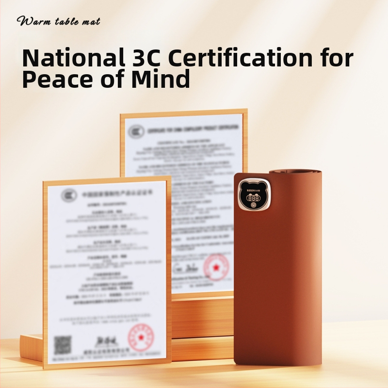 Didelis stalo šildymo kilimėlis su PU danga, 220V, 220W, šildymas aliuminio plokštele, išmanus temperatūros valdymas (daug lygių), perkaitimo ir trumpojo sujungimo apsauga