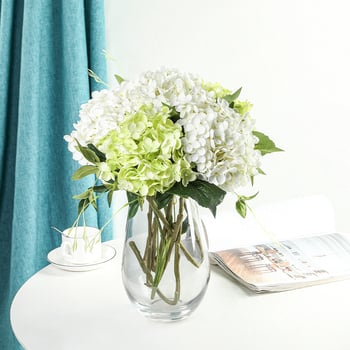 Hortenzia selyemvirág-kompozíció injekciós formázással, esküvőkre, szabadtérre, rekvizíció fotózáshoz és otthoni dekorációhoz