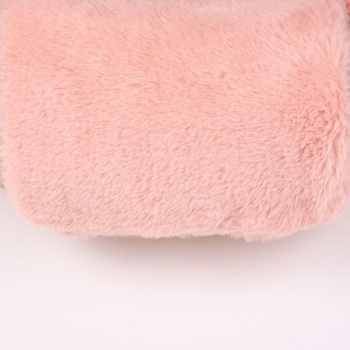 Geantă crossbody din pluș, mini, stil street, dumpling, curea reglabilă pe un umăr, dimensiune mică, închidere cu fermoar, buzunar intern cu fermoar