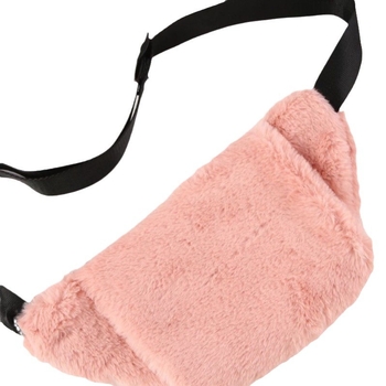 Geantă crossbody din pluș, mini, stil street, dumpling, curea reglabilă pe un umăr, dimensiune mică, închidere cu fermoar, buzunar intern cu fermoar