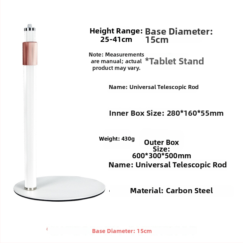 Suport de birou pentru telefon și tabletă, telescopic, metal integral, anti vibrații, pentru transmisiuni în direct și înregistrări video