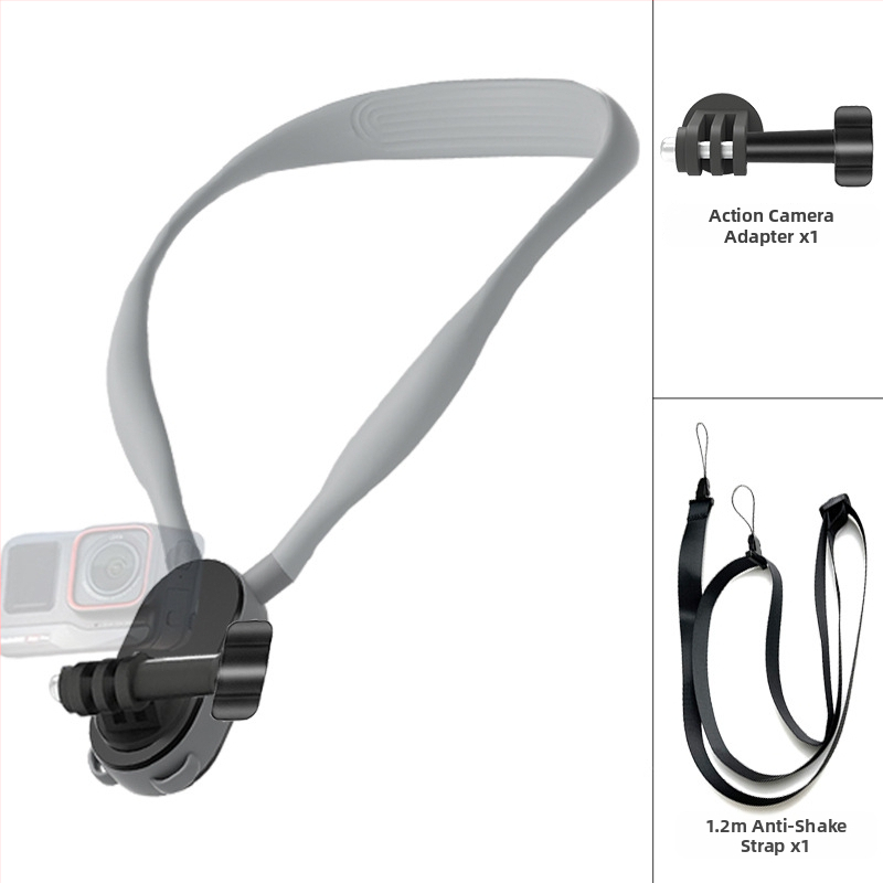 Magnetický držiak na telefón na nosenie na krku pre pohľad z prvej osoby na hrudi, proti otrasom, konštrukcia zo silikónu/ľahkej zliatiny/plastu