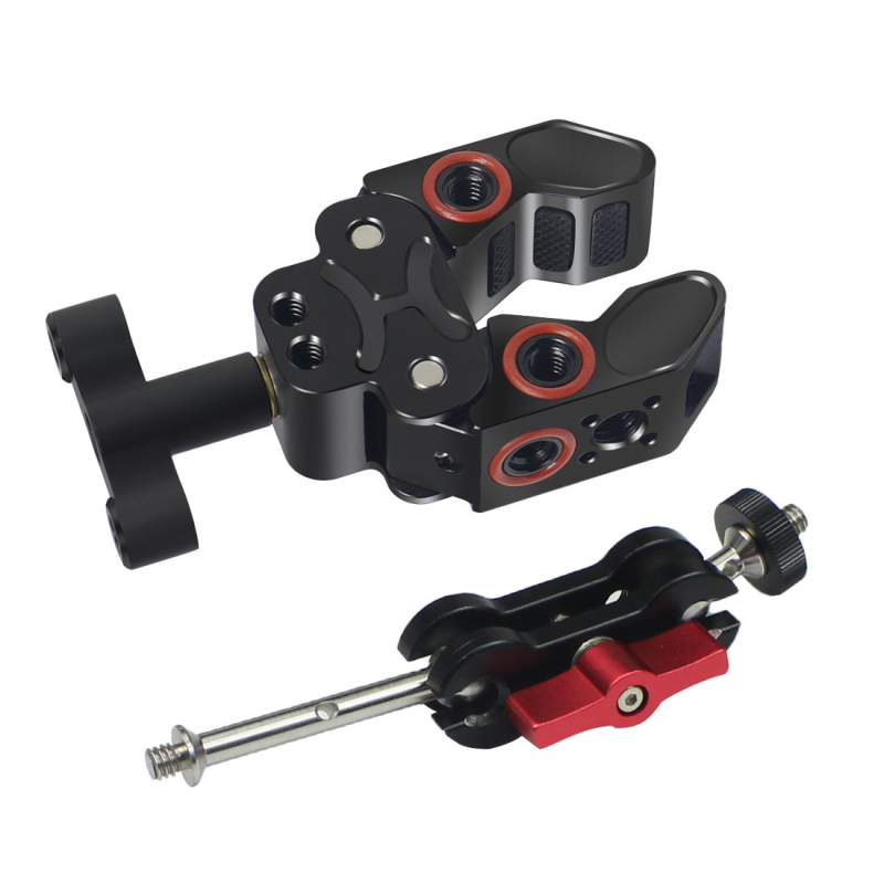 Kamera varázskar nehéz C-típusú fogóval, alumíniumötvözet, csőátmérő 15–40 mm, teherbírás 20 kg, tömeg 200 g