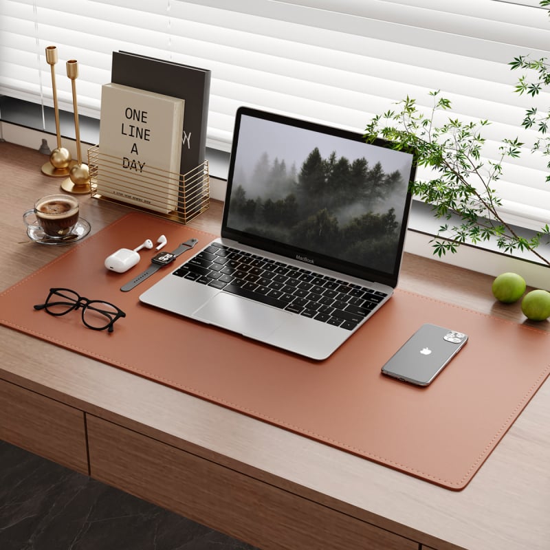 Velika kožna podloga za miš s šavovima, vodootporna, za laptop i ured, velika desk pad i gaming mat