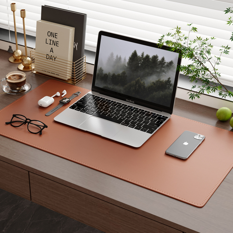 Velika kožna podloga za miš s šavovima, vodootporna, za laptop i ured, velika desk pad i gaming mat