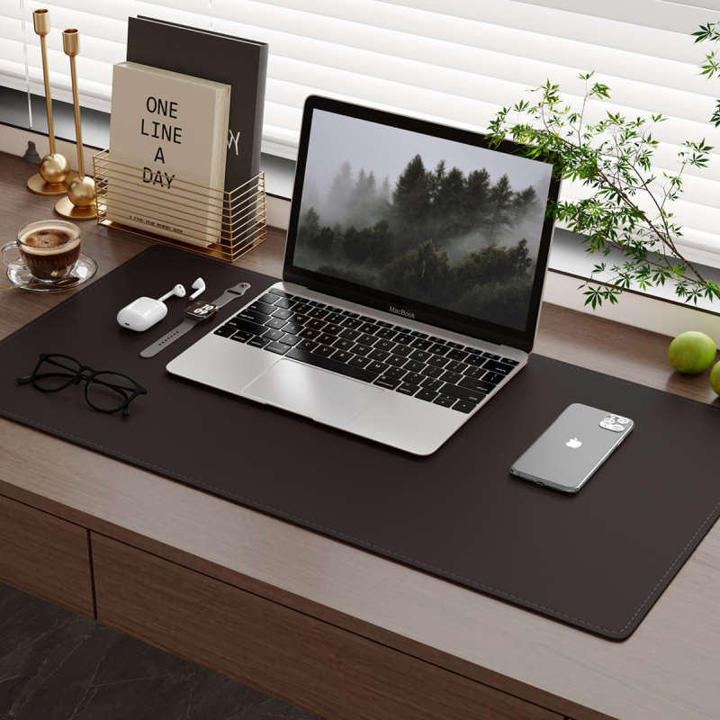Velika kožna podloga za miš s šavovima, vodootporna, za laptop i ured, velika desk pad i gaming mat
