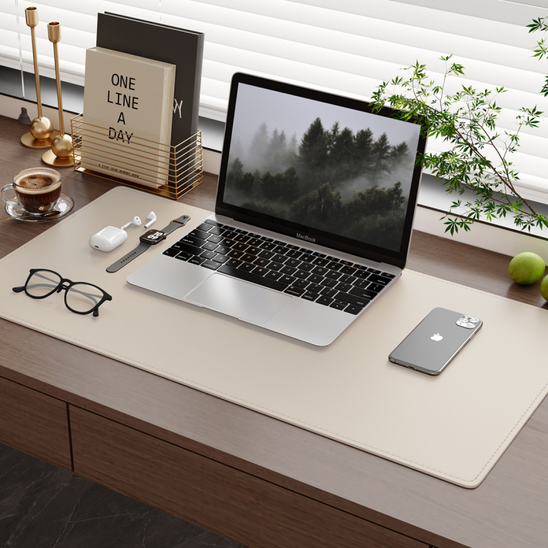 Velika kožna podloga za miš s šavovima, vodootporna, za laptop i ured, velika desk pad i gaming mat