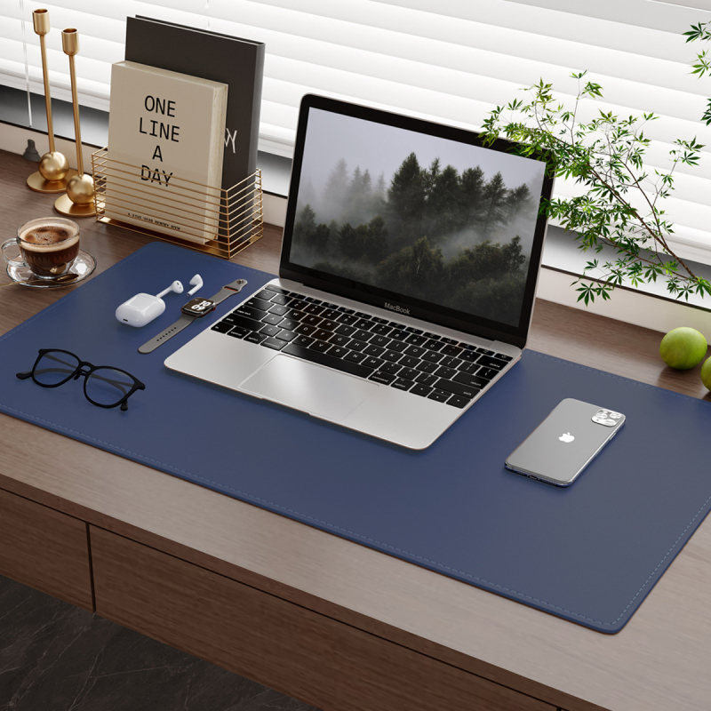 Velika kožna podloga za miš s šavovima, vodootporna, za laptop i ured, velika desk pad i gaming mat