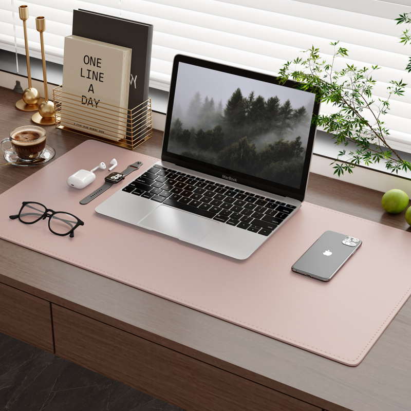 Velika kožna podloga za miš s šavovima, vodootporna, za laptop i ured, velika desk pad i gaming mat