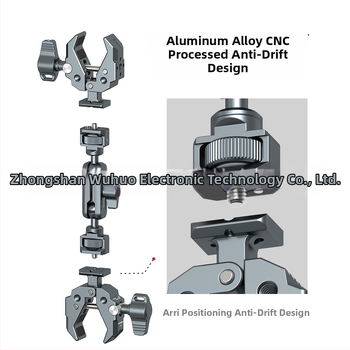 Fém többfunkciós csipesz C- és U-alakú kialakítással, rögzítő markolattal, univerzális tartó