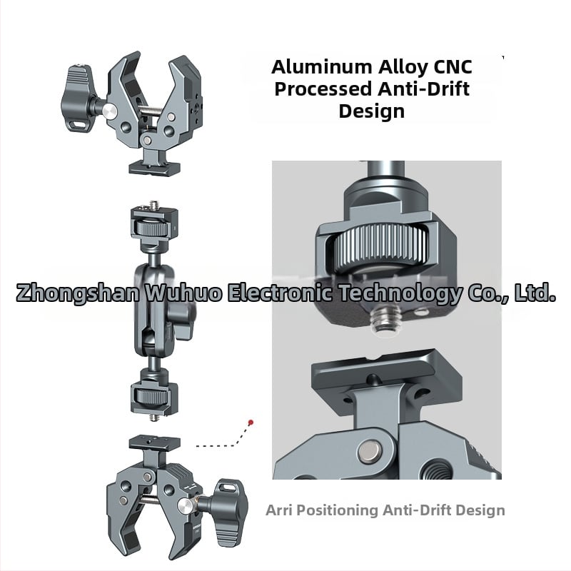 Fém többfunkciós csipesz C- és U-alakú kialakítással, rögzítő markolattal, univerzális tartó