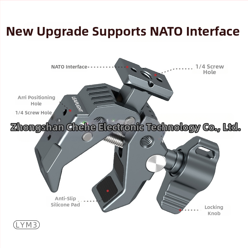 Fém többfunkciós csipesz C- és U-alakú kialakítással, rögzítő markolattal, univerzális tartó