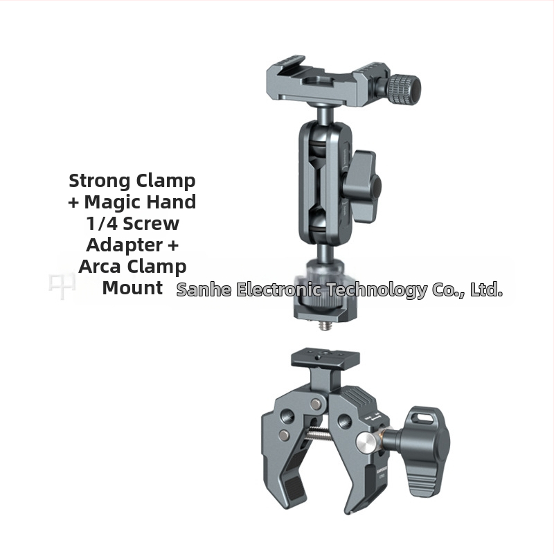 Fém többfunkciós csipesz C- és U-alakú kialakítással, rögzítő markolattal, univerzális tartó