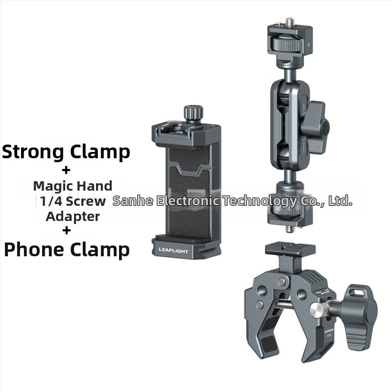 Fém többfunkciós csipesz C- és U-alakú kialakítással, rögzítő markolattal, univerzális tartó