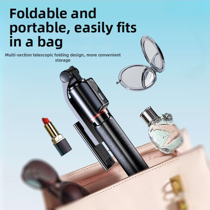 Bluetooth Selfie Tyč s Trojpodom, s Osvetlením, Diaľkovým Ovládaním, Prenosný Univerzálny Držiak Telefónu, Nerezová Oceľ, IBIS Podpora