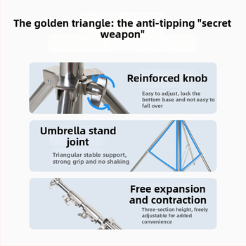 Fotózásra szolgáló fényállvány, alumíniumötvözet + műanyag kivitel; teherbírás 10 kg; 3 részes; súly 2 kg; márka See tuck