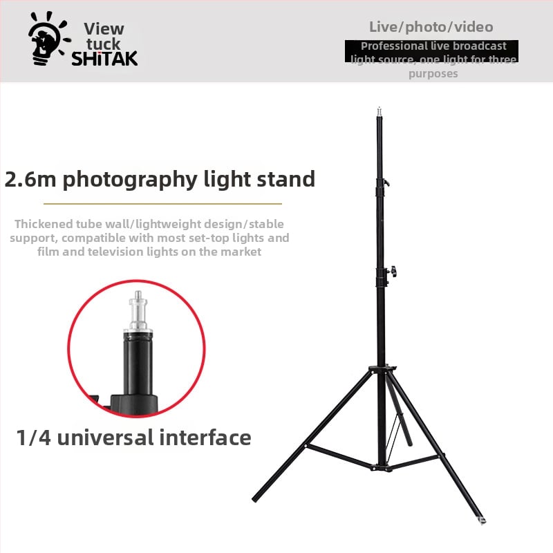 Fotózásra szolgáló fényállvány, alumíniumötvözet + műanyag kivitel; teherbírás 10 kg; 3 részes; súly 2 kg; márka See tuck