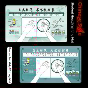 Covoraș de birou pentru copii – antrenament pentru prinderea pixului și poziția încheieturii, material textil antiderapant, o singură față, logo prin transfer termic