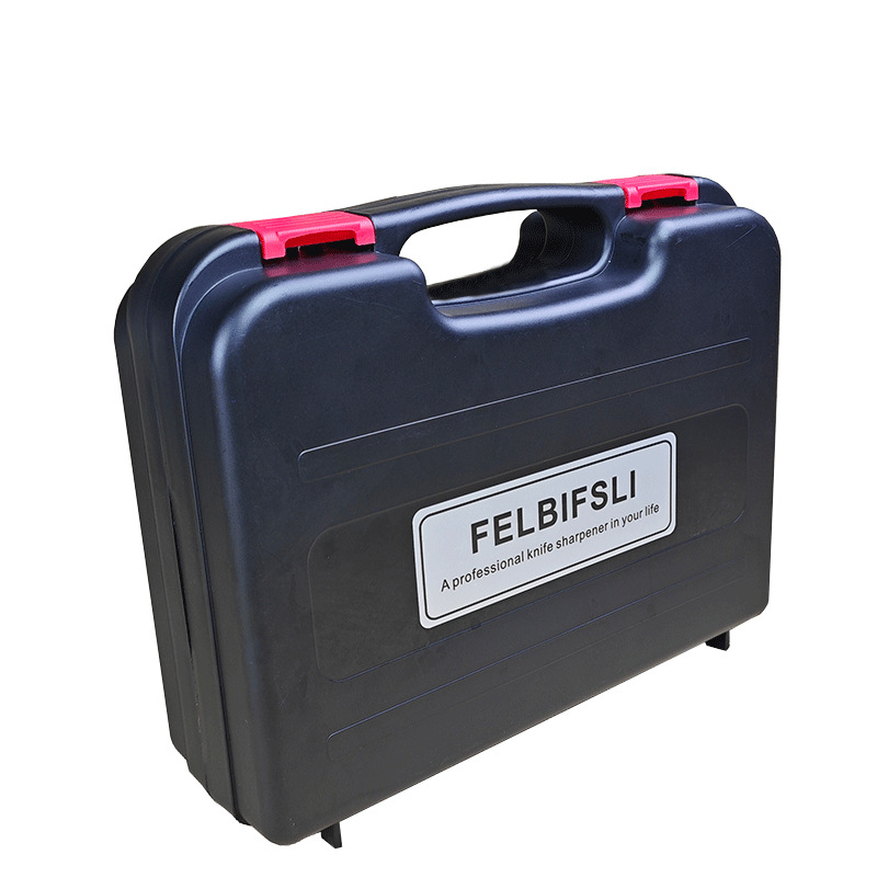 Kézi, rögzített szögű késélező háztartási használatra — korundból készült, polírozás, finom és durva csiszolás, csúszásmentes alap