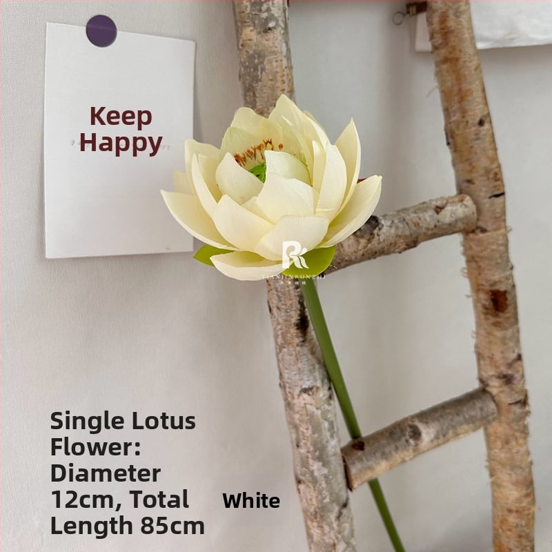 Runzhi umelecký lotos s listom – hodvábny lotos, čínske štýlo chinoiserie, svadobná dekorácia a rekvizity pre fotografiu (Značka Runzhi; Materiál: hodváb; Použitie: svadba, rekvizity pre fotografiu; Štýl: chinoiserie)