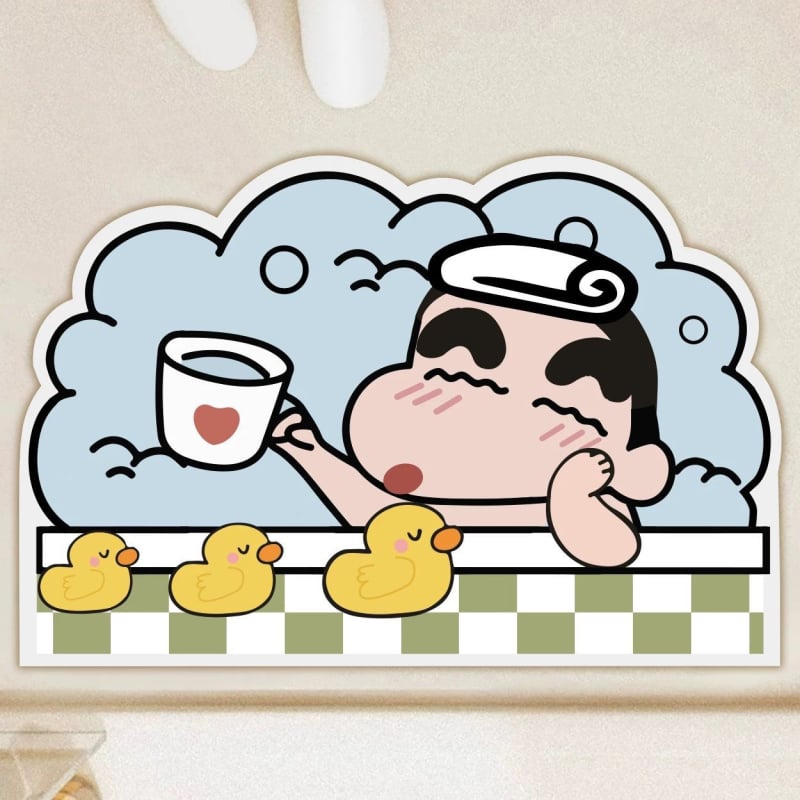 Килим за баня, правоъгълен, мек диатомит, абстрактен принт, пране в пералня, печатен дизайн