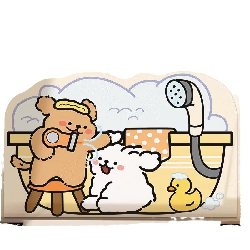 Килим за баня, правоъгълен, мек диатомит, абстрактен принт, пране в пералня, печатен дизайн