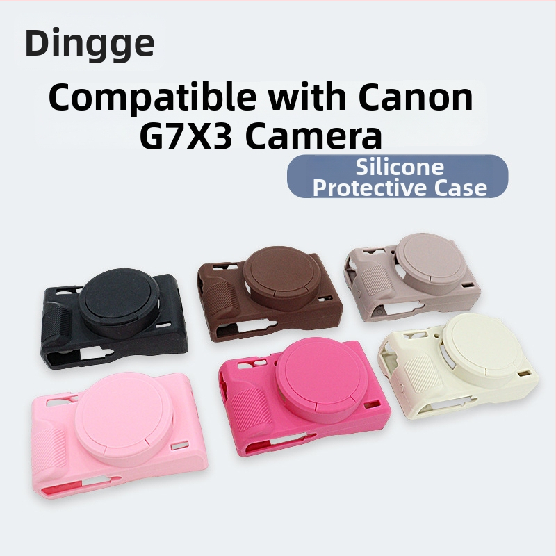 Silikoninis apsauginis dėklas Canon G7X Mark III fotoaparatui, atsparus dėvėjimuisi ir smūgiams.