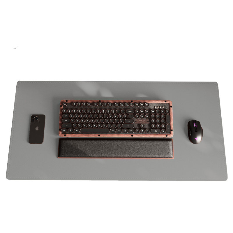Velika kožna podloga za miš s našivenim rubovima, protuklizni gaming desk mat, jednobojna podloga za tipkovnicu, dvostrana