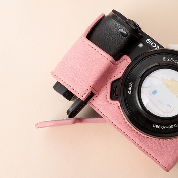 Sony A6400 θήκη προστασίας κάμερας – γνήσιο δέρμα, ανθεκτικό στη φθορά, καμπύλη ιμάντας ώμου, επένδυση από συνθετικό δέρμα, συμβατό με A6100/A6300/A6000