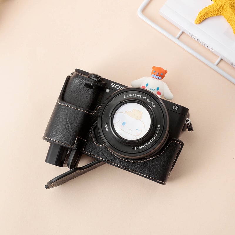 Sony A6400 θήκη προστασίας κάμερας – γνήσιο δέρμα, ανθεκτικό στη φθορά, καμπύλη ιμάντας ώμου, επένδυση από συνθετικό δέρμα, συμβατό με A6100/A6300/A6000