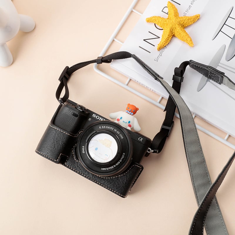 Sony A6400 θήκη προστασίας κάμερας – γνήσιο δέρμα, ανθεκτικό στη φθορά, καμπύλη ιμάντας ώμου, επένδυση από συνθετικό δέρμα, συμβατό με A6100/A6300/A6000
