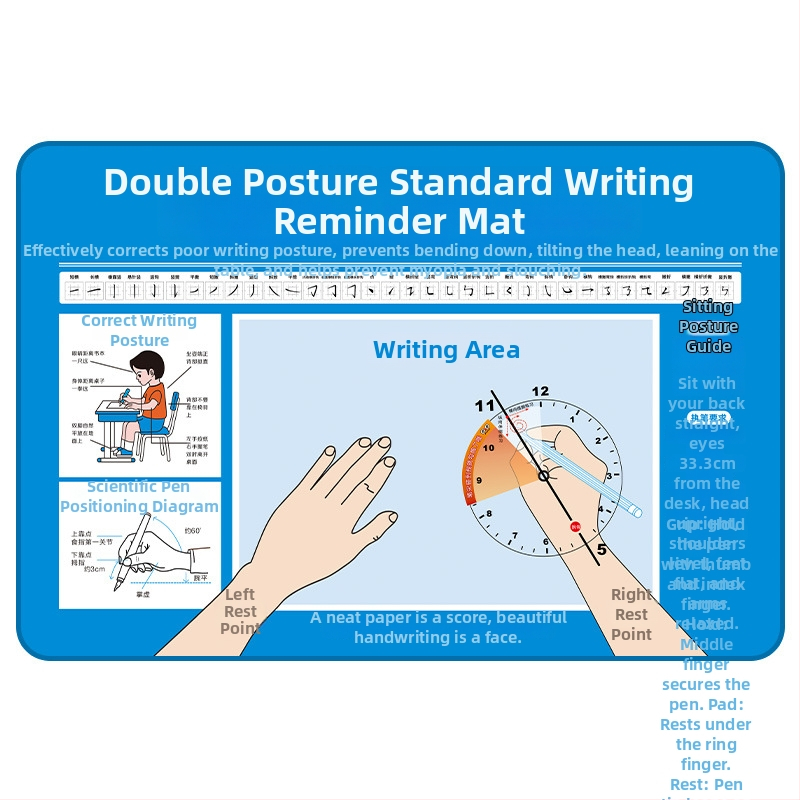 Gumijas galda paliktnis, pretslīdīgs, ar drukātu logotipu — japāņu vienkāršā stila biroja galda paliktnis
