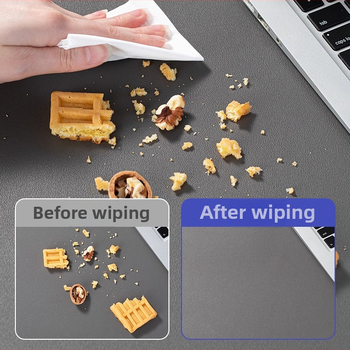 Ādas divpusēja galda paliktnis ar pretslīdējošu virsmu, logotipa drukāšana un pielāgošana