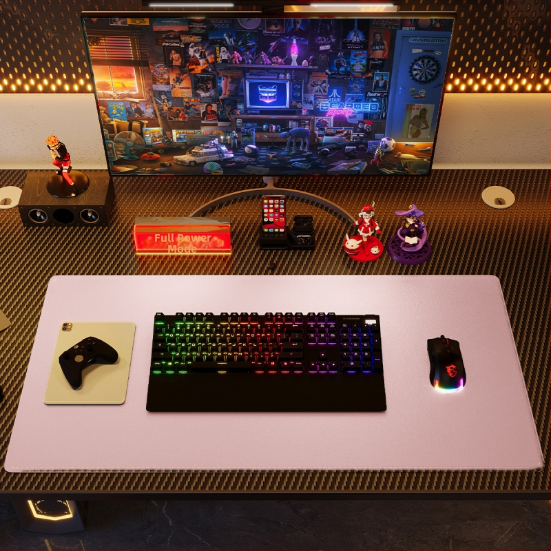 Ādas divpusēja galda paliktnis ar pretslīdējošu virsmu, logotipa drukāšana un pielāgošana