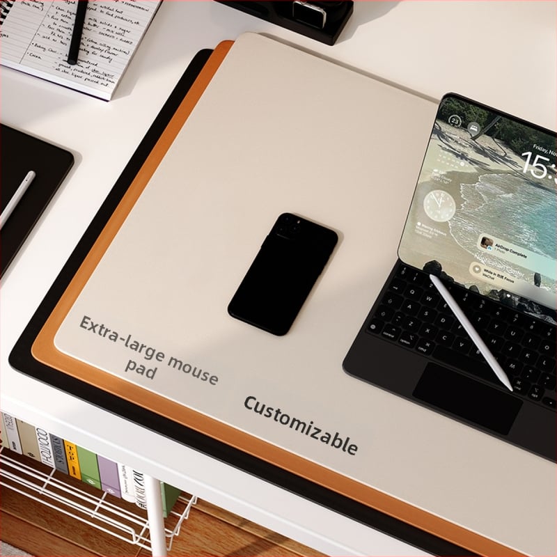 Ādas galda paliktnis, divpusīgs, pretslīdīgs, pielāgota apdruka